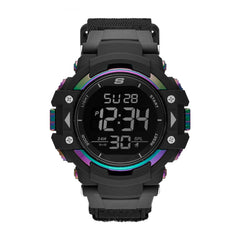 Skechers Casual Digital Watch for Men - Keats Black/Multi