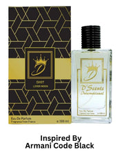 DH07 Code Black by D' Scents perfume, Inspired Luxury Long Lasting Fragrance For Men, Eau de Parfum, 100ml…