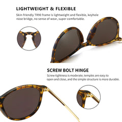 SUNGAIT Vintage Round Sunglasses for Women Men Classic Retro Designer Style