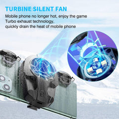 PUBG Mobile Controller, PUBG Game Fan Controller Gaming Trigger with Phone Cooling Fan the Best Shooting Partner-Phone Game Controller Gamepad Joystick with Radiator for Call of Duty