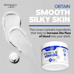 Bravado Labs Premium Penile Health Creme - 100% Natural Cream Lotion for Men's Intimate Health - Redness, Dryness, Anti-Chafing Relief Moisturizer - 4 oz