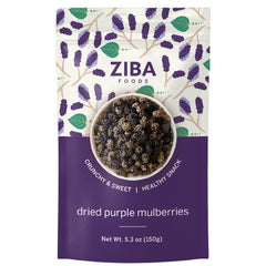 Ziba Foods Wild Grown Dried Purple Mulberries | Non-GMO, Vegan, Whole 30 Friendly & Paleo, Mulberry Dried Fruit Pack | Wild Grown Superfood Naturally High In Immune Boosting Antioxidants - 150 grams