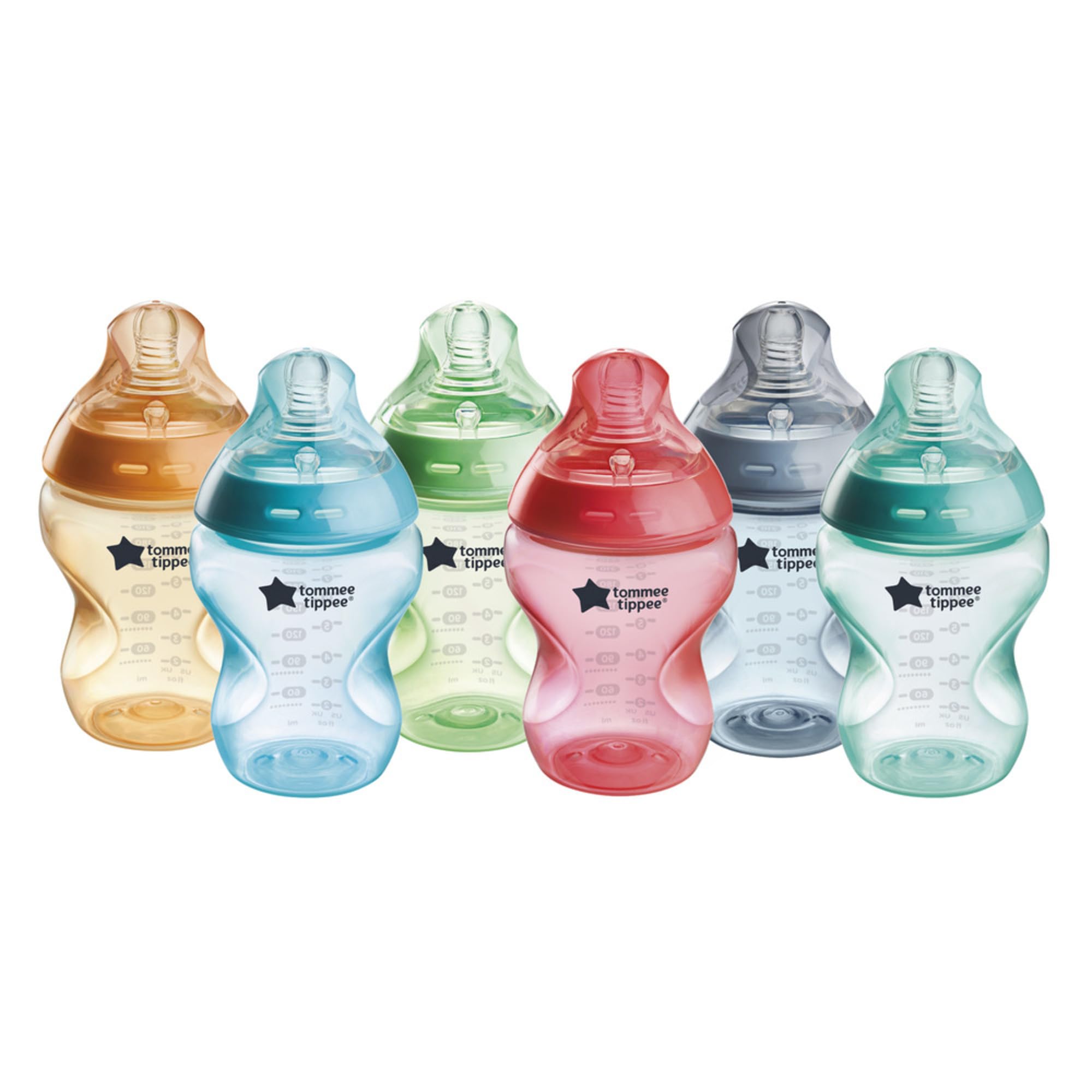 Tommee Tippee Closer to Nature Baby Bottles, Slow-Flow Breast-Like Tea