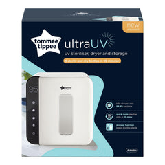 Tommee Tippee UV 3-in-1 Steriliser and Dryer for Baby Bottles and Accessories, Kills 99.9% of Bacteria and Viruses*, Steam and Water Free, White
