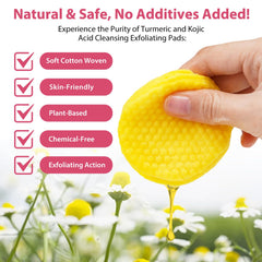 A r b c r n Turmeric Cleansing Pads 2 Pack,Kojic Acid and Turmeric Cleansing Pads for Face and Body Remove Excess Keratin 80 PCS
