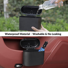 xizheng Car Trash Can Bin with Lid Mini Vehicle Trash Bin Small Leak Proof Car Dustbin Garbage Organizer 2 Packs with 60pcs Trash Bags Trash Container Gift for Cars, Home, Office ,Kitchen ,Bedroom