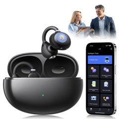 AMINY AI Translation Earbuds – Real-Time Translator (163 Languages), 3-in-1 Open-Ear Wireless Headphones for Travel & Learning, iOS & Android Compatible
