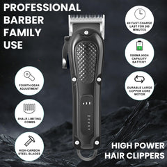 SPNOR Hair Clippers for Men Professional - Cordless&Corded Barber Clippers for Hair Cutting & Grooming Rechargeable Beard Trimmer