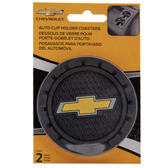 Plasticolor 000648R01 Chevy Bowtie Gold Cup Holder Coaster