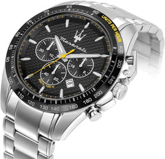 Maserati TRAGUARDO 45 mm Chronograph Men's Watch, Silver, Chronograph