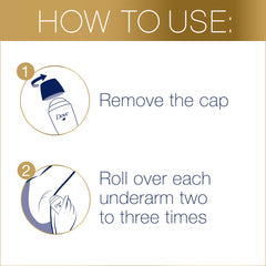 DOVE Women Antiperspirant Deodorant Roll-On for refreshing 48-hour protection, Original, alcohol free, 50ml