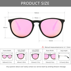 SUNGAIT Vintage Round Sunglasses for Women Men Classic Retro Designer Style