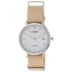 Citizen Men White Dial Fabric Band Watch - aU1080-20a