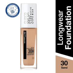 Maybelline New York Foundation, Superstay Active Wear 30 Hour Long-Lasting Liquid Foundation, Lightweight Feel, Water, Sweat and Transfer Resistant, 30 ml, Shade: 30, Sand