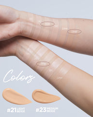 GIVERNY Milchak Matt Fit Foundation #21 Light beige - Matte Finish Liquid Foundation for Sebum and Sweat Control - Lightweight & Waterproof Makeup β Flawless Coverage for Oily Skin, 1.01 fl.oz.