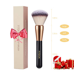 FITDON Powder Makeup Brush, Kabuki Brush for Face Large Coverage Mineral Powder Bronzer Foundation Blending Blush Buffing