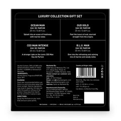 BellaVita Luxury Eau De Parfum Gift Set for Men | Includes OUD Gold, Ocean, B.L.U, & CEO Man Perfume | Long-Lasting Fragrance | Mens Perfume Set | Oud Perfume for Men | Collection Perfumes β 4 x 20ml