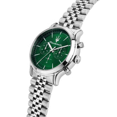Maserati Men's Watch, Chronograph, Analog, Steel Strap, Waterproof, 42 mm Case, Vintage Collection - R8873618033 - Silver