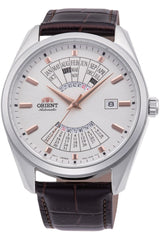 Orient RA-BA0005S10B Multi-Year Calendar Analog Automatic Watch for Men, 43 mm Case Size, Silver/Pink