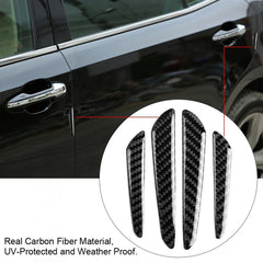 Folany Car Door Edge Guards, 4Pcs Car Bumper Body Protector Trim Guard, Universal Carbon Fiber Automotive Car Protection Door Anti-Collision Strips Trim Cover Stickers Fit for Most Car
