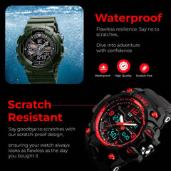 Skmei Sport Watch For Men Analog-Digital Plastic - SKMEI 1155 - Black