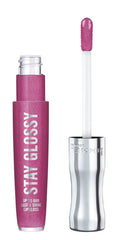 Rimmel Pack of 2 Stay Glossy 6HR Lip Gloss, Savoy Plum # 185