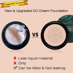 SIAMHOO Air Cushion CC Cream Mushroom Head,BB Cream,Foundation Makeup Moisturizing Foundation Brightening Fitting Base,Concealer Lasting(NATURAL)