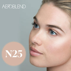 AEROBLEND Airbrush Foundation Makeup (N25) - Professional, Water-Based (1 oz)