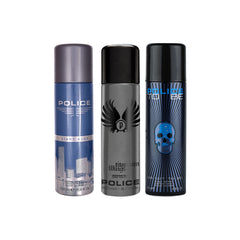 Police Light Blue + Wings Titanium + To Be Man Deo Combo Set 600ml