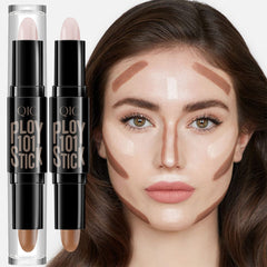 SOMGKIN Highlight Contour Stick, 2 in 1 Makeup Shading Stick, Face Highlighters Sticks, Concealer Contour Highlighter Stick,Cruelty Free Makeup,double-end face concealer contouring sticks cream (01)