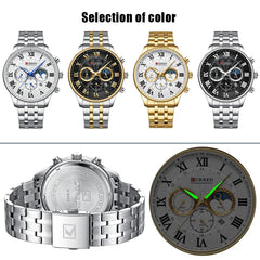 CURREN Original Brand Stainless Steel Band Wrist Watch For Men With Brand (Box & Bag)-8427