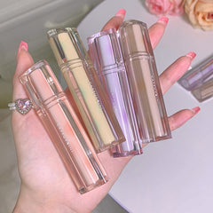 VUCATIN 4PCS Liquid Lip Gloss, Water Shimmery Women Lip Glosses, Glaze Glass Gloss Lip, Moisturizing, Long Lasting, Daily Makeup Lip Care Tinting for Girls Day Use, Best Gift (D)