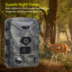 Wi-Fi Trail Camera, 4K 50MP 2.0inch Color Screen 120° Wide Angle Night Vision IP65 Waterproof 0.3S Trigger Hunting Camera for Outdoor
