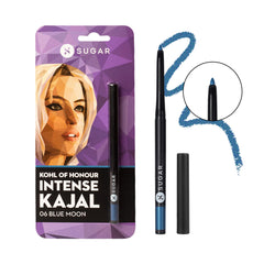 SUGAR Cosmetics Kohl of Honour Intense Kajal | Up to 12 Hrs Long Lasting, Smudge Proof & Waterproof | Matte Finish | Twist Up Pencil | Paraben Free | 06 Blue Moon