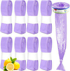AoMige Eco-Friendly Nappy Bin Refill Bags,Compatible w/Tommee Tippee Twist & Click,Simplee Sangenic,Tec, Genie and Baby AngelCare Nappy Diaper Bin Liner Pails Disposal Systems (8-Pack Purple)