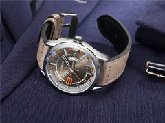 Curren Casual Watch For Men - Leather Band - 8295 - Brown