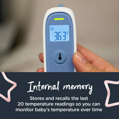 Tommee Tippee InEar Infrared Digital Baby Thermometer, 1 Second Instant Readings in °C or °F, Memory Function, 3m+