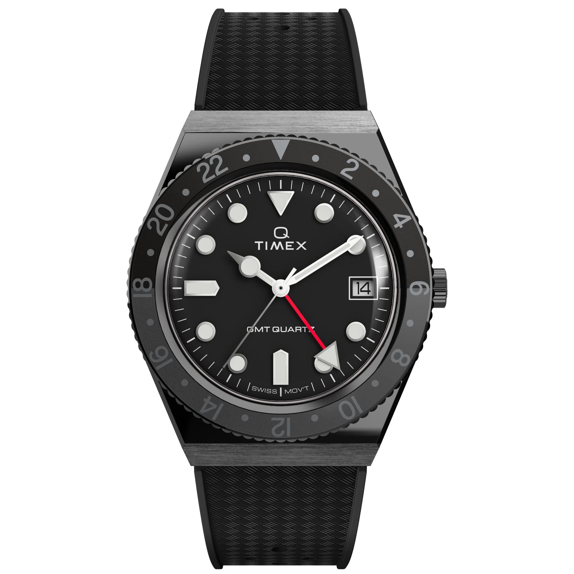 Timex Men's Q GMT 38mm Watch Black