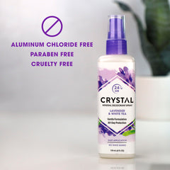 Crystal Essence Lavender and White Tea Body Spray - 4 oz - Liquid (Pack of 2)
