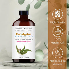 Majestic Pure Eucalyptus Essential Oil, Pure and Natural with Therapeutic Grade, Premium Quality.