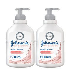 Johnson's Vita-Rich, Replenishing Hand Wash, with Almond Blossom, Pack of 2x500ml, pH balanced, Naturally Derived Ingredients, Enriched with Glycerin, Long-Lasting Gentle Hydration and Moisturization