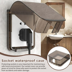 nalaina 2pcs Wall Switch Socket Waterproof Cover, Socket Waterproof Box, Childproof Electrical Outlet Protector, Switch Plug Waterproof Socket Covers for Home Security, Bathroom and Kitchen