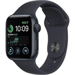 Apple SE (2nd Gen) 40MM/ML Smart Watch Aluminum Case with Sport Band (GPS Only) - Midnight