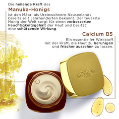 L’Oréal Paris Day Cream, Age Perfect Extra Rich Anti-Ageing Face Care, Wrinkle and Firming, for Very Mature and Dry Skin, with Manuka Honey and Calcium B5, 50 ml