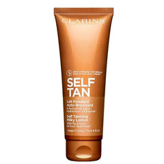 Clarins Self Tanning Milky Lotion Self Tanner For Face and Body Natural, Long-Lasting, Streak Free, Sun Kissed Glow and 24 Hour Hydration Non Staining Contains Glycerin