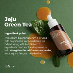 IsNtree Green Tea Fresh Sebum Control Serum for Oily Skin,1.69fl. oz