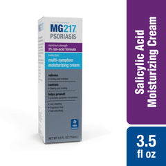MG217 Psoriasis Cream, 3% Salicylic Acid Multi-Symptom Moisturizing Psoriasis Cream, 3.5 Fluid Ounce