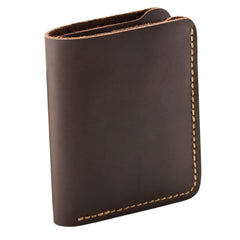 Ancicraft Wallets For Men Leather Bifold Handmade Vintage Dark Brown Gift