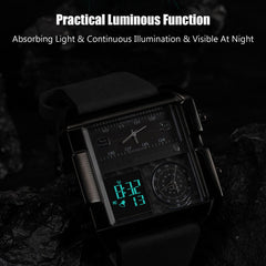RORIOS Mens Digital Sports Watch Analog Quartz Wrist Watch with Alarm Luminous Sports Watch Men's Electronic Watches
