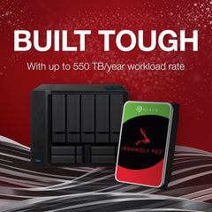 Seagate IronWolf, Pro 16TB, Enterprise Internal NAS HDD – CMR 3.5 Inch, SATA 6GB/s, 7,200 RPM, 256 MB Cache for RAID NAS - Frustration Free Packaging (ST16000NTZ01)
